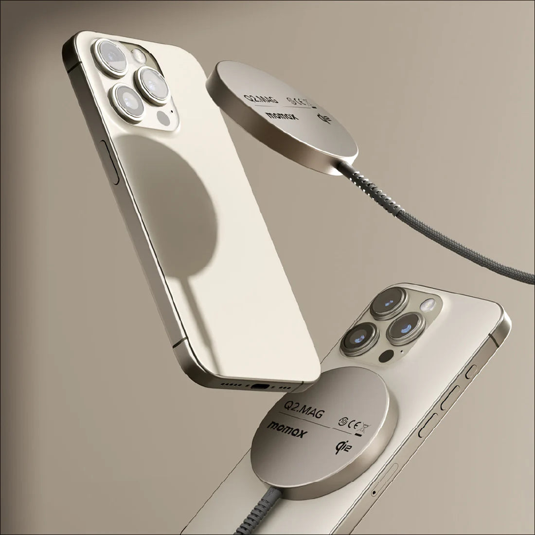 Momax Q2.Mag Portable Qi2 Magnetic Wireless Charger 15W