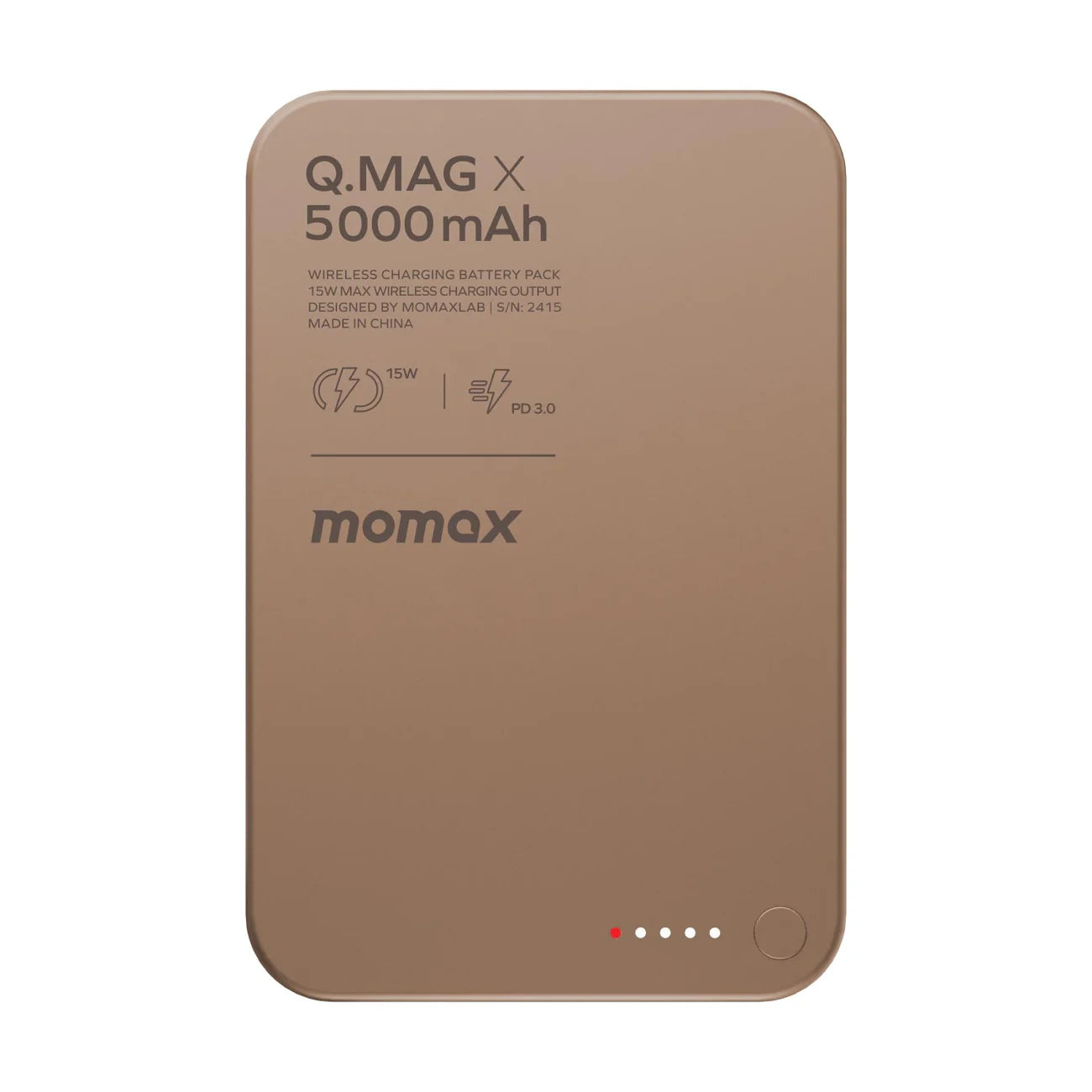 Momax Q.Mag X MagSafe Wireless Power Bank 5000mAh -Sandstone