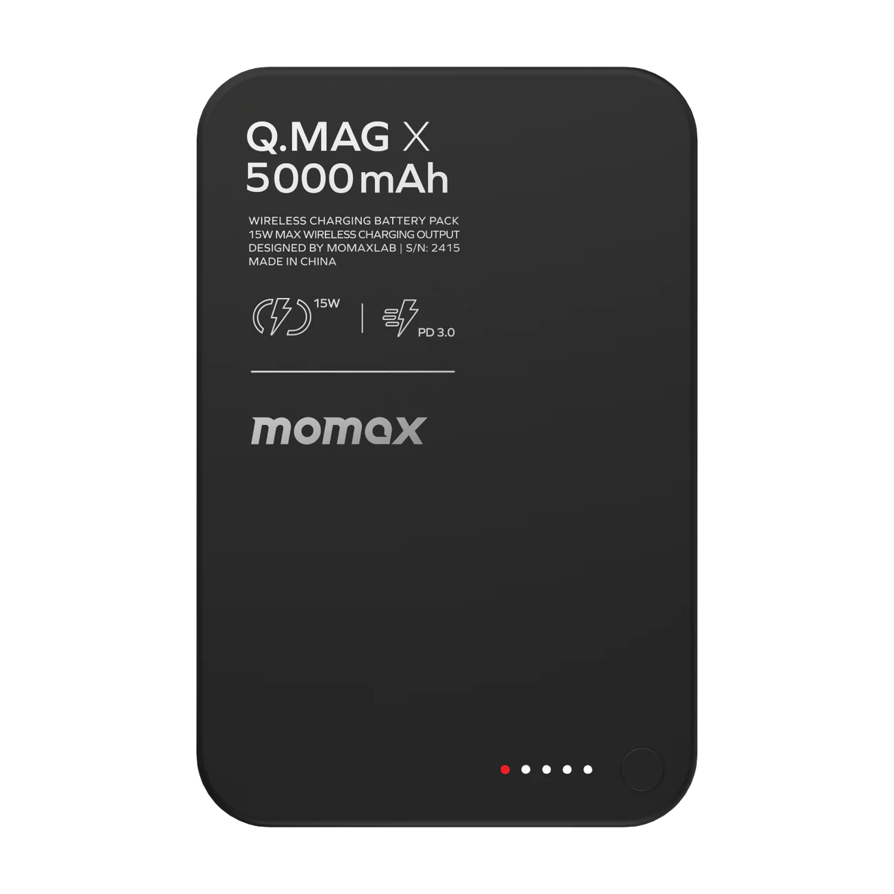 Momax Q.Mag X MagSafe Wireless Power Bank 5000mAh -Black 01