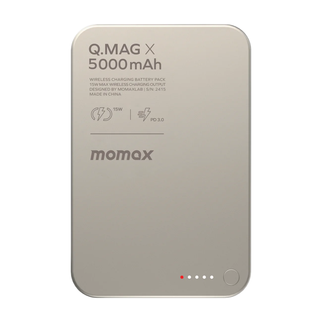 Momax Q.Mag X MagSafe Wireless Power Bank 5000mAh - Titanium 1