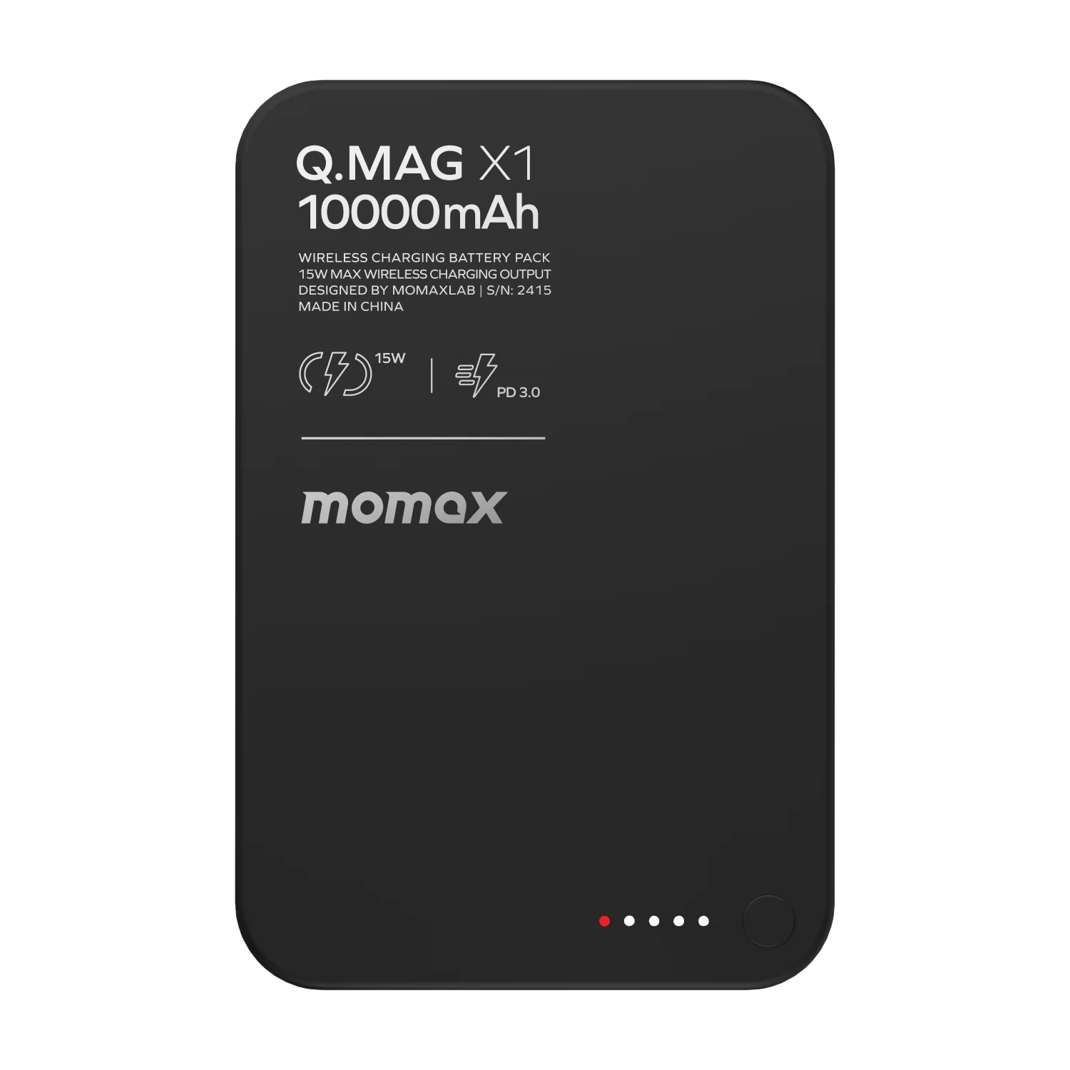 Momax Q.Mag X1 MagSafe Wireless Power Bank 10,000mAh -Black
