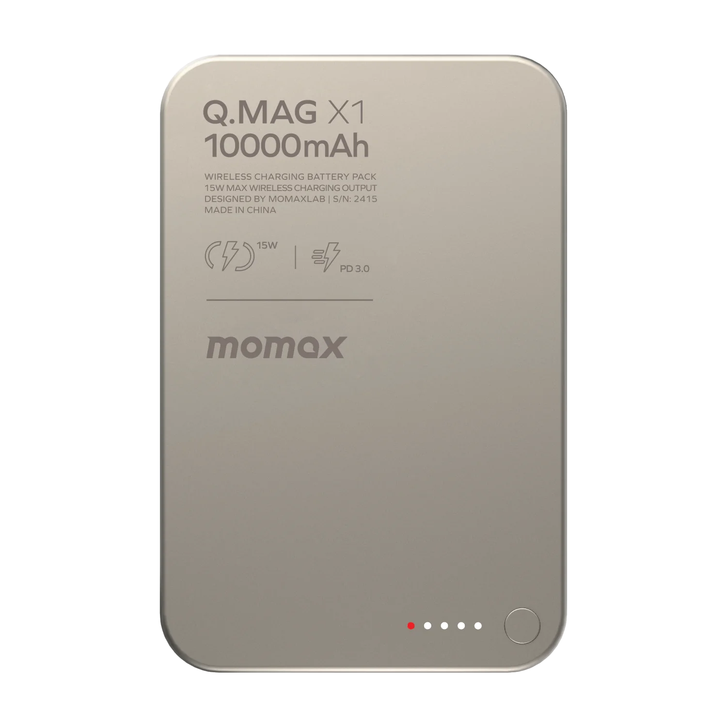 Momax Q.Mag X1 MagSafe Wireless Power Bank 10,000mAh -Titanium