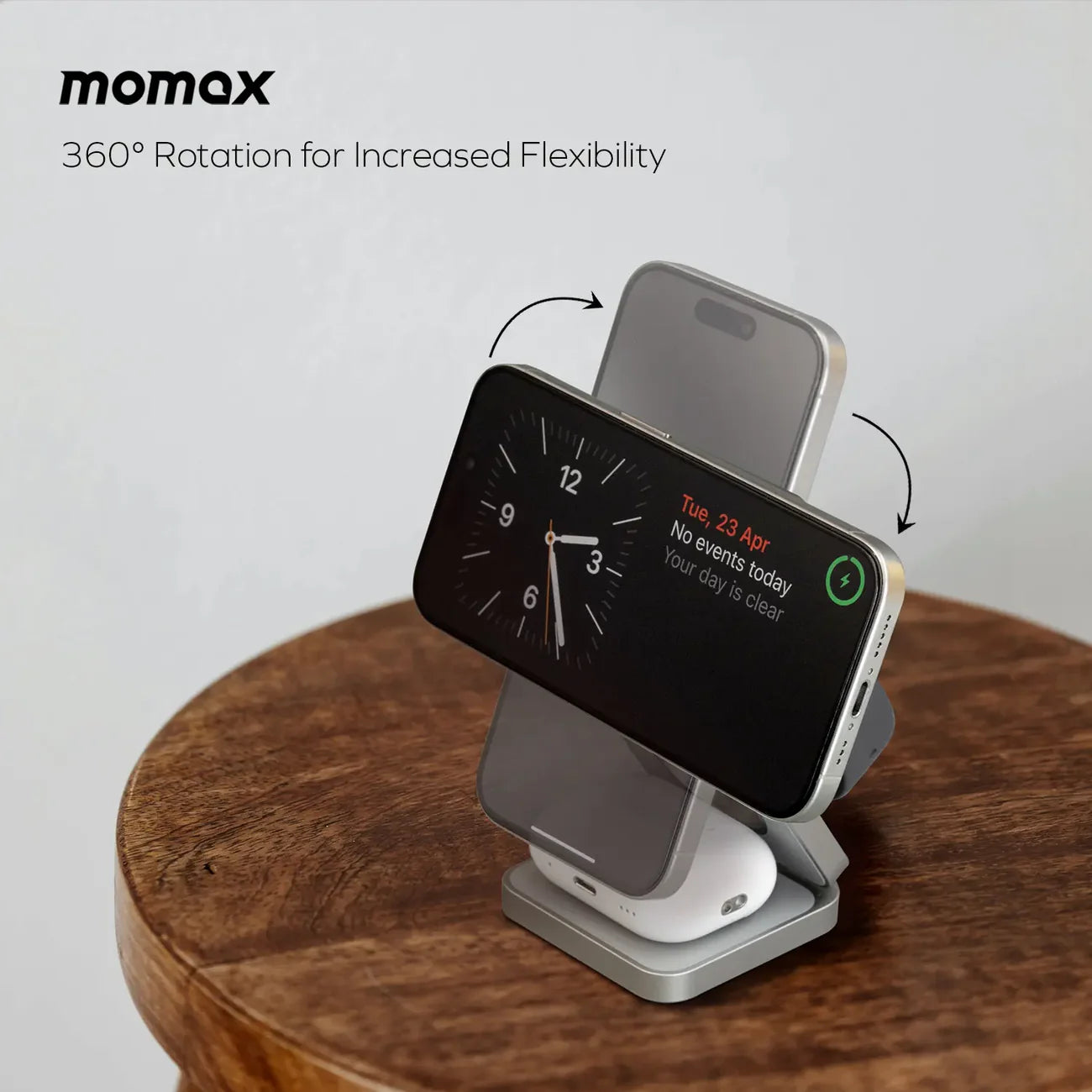 Momax Q2.Mag 3-in-1 Foldable Qi2 15W Magnetic Wireless Charging Stand
