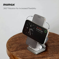 Momax Q2.Mag 3-in-1 Foldable Qi2 15W Magnetic Wireless Charging Stand