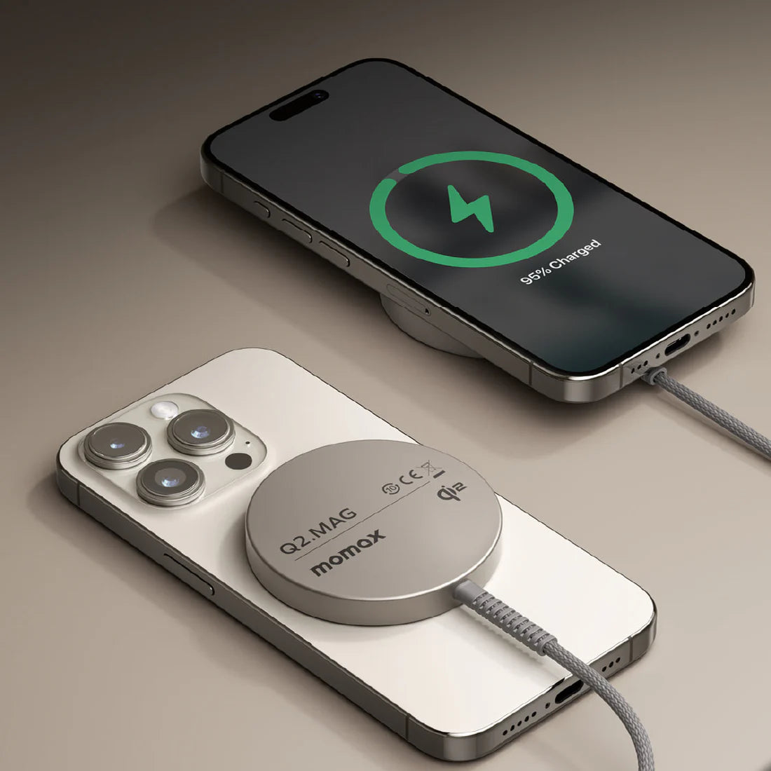 Momax Q2.Mag Portable Qi2 Magnetic Wireless Charger 15W