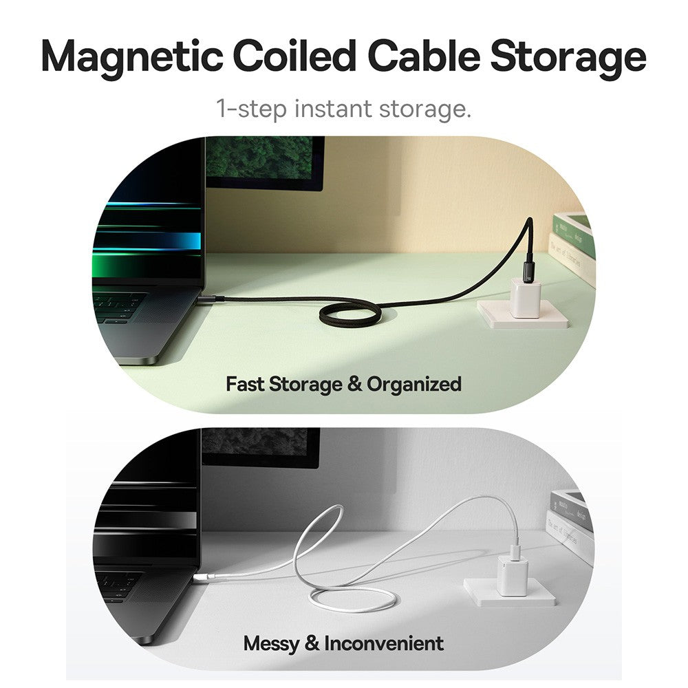Baseus USB-C to USB-C 100W Magnetic Charging Cable -Black