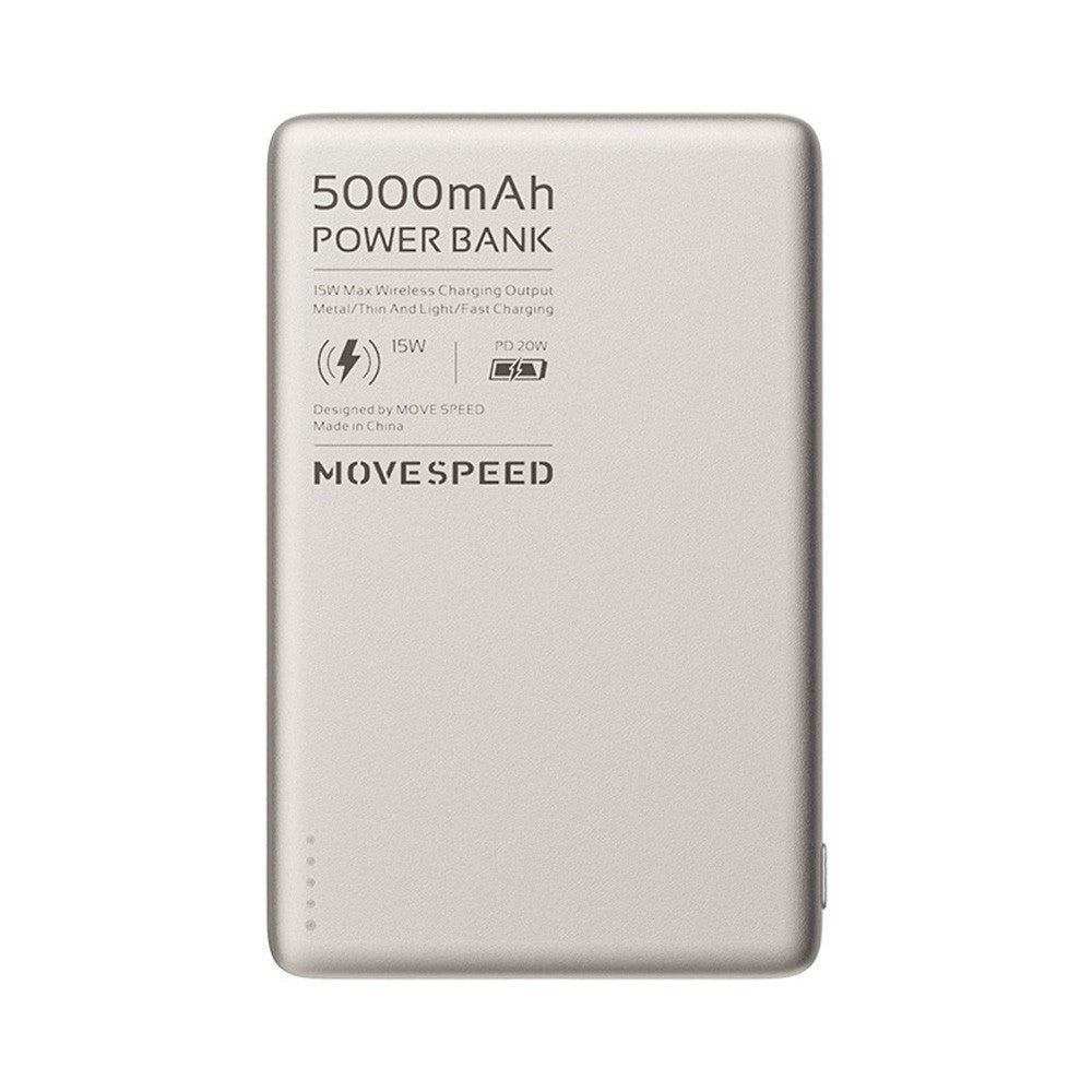 MOVE SPEED S5 Ultra-thin Titanium MagSafe Power Bank 5000mAh